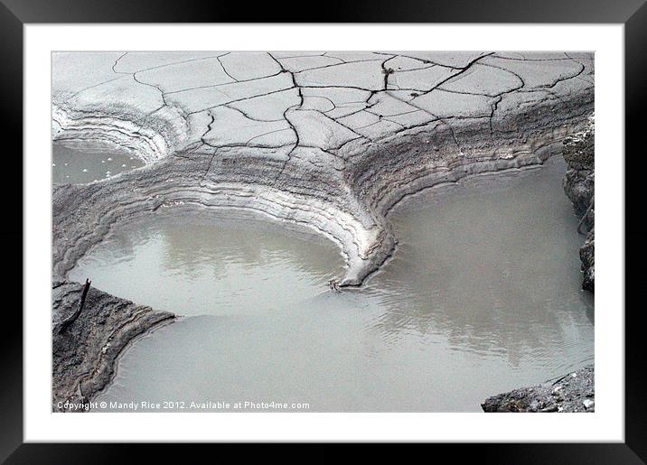 Mud pools Rotorua NZ Framed Mounted Print by Mandy Rice