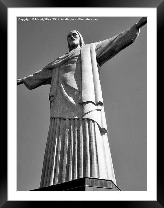  Christ the Redeemer Framed Mounted Print by Mandy Rice