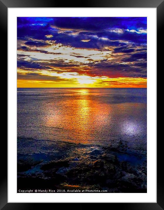Gisborne sunrise, north island NZ Framed Mounted Print by Mandy Rice