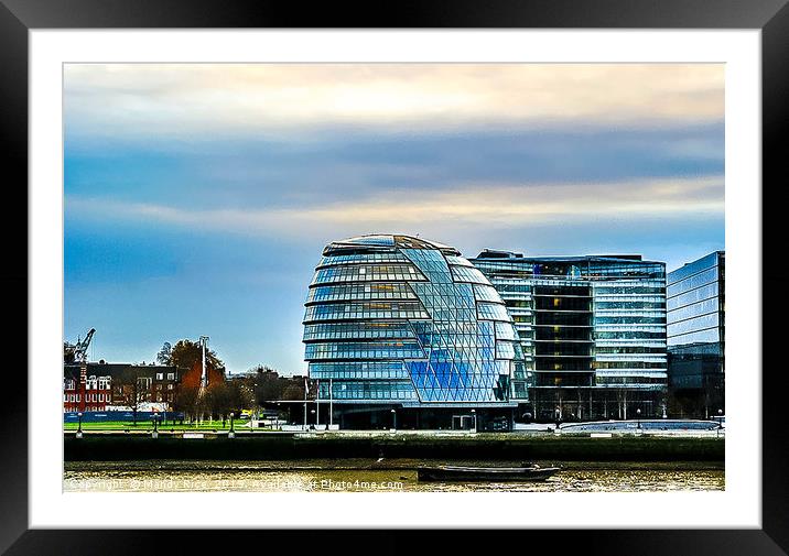 New London City Hall Framed Mounted Print by Mandy Rice