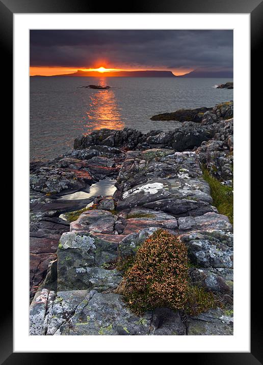 Sunset At Portnaluchaig, Arisaig, Scotland Framed Mounted Print by Richard Nicholls