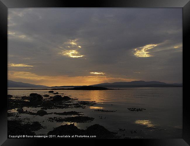 Oban sunset Framed Print by Fiona Messenger