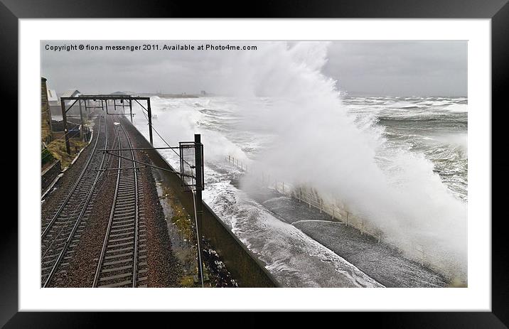 Wave Goodbye Framed Mounted Print by Fiona Messenger