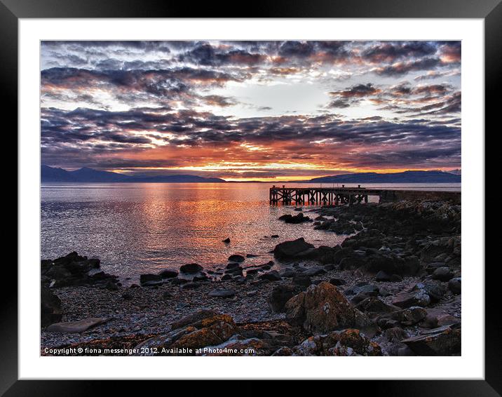Sunset at the Jetty Framed Mounted Print by Fiona Messenger