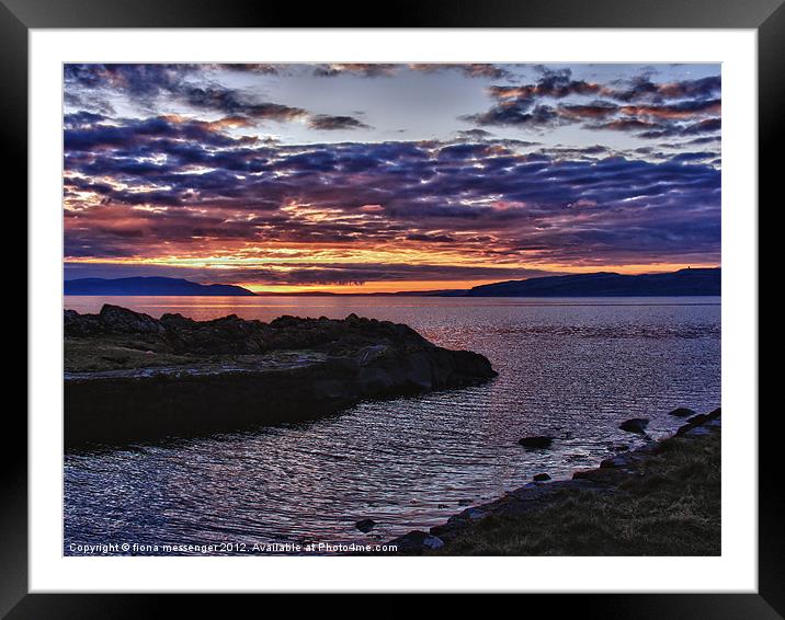 Sunset over the Isles Framed Mounted Print by Fiona Messenger