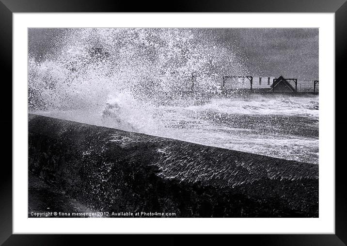Stormy Sea Framed Mounted Print by Fiona Messenger