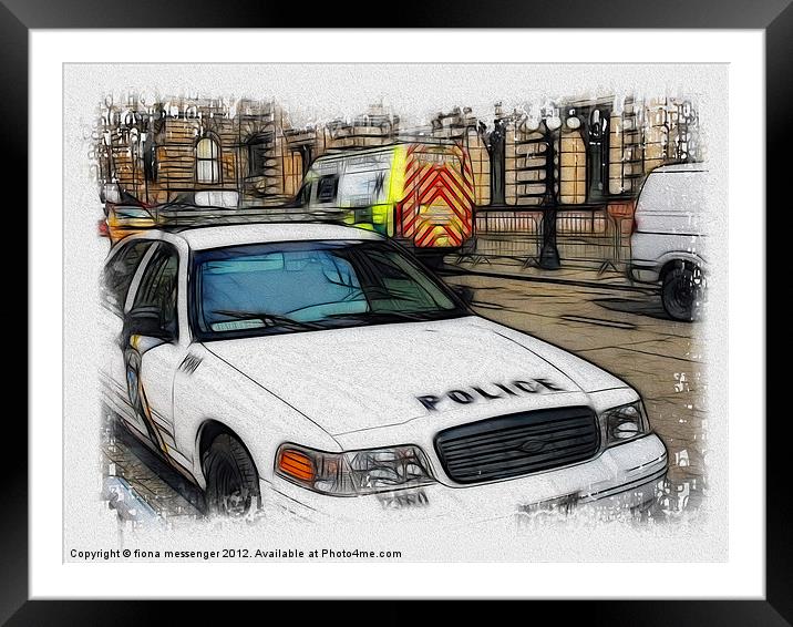 Philadelphia Police Car 2 Framed Mounted Print by Fiona Messenger