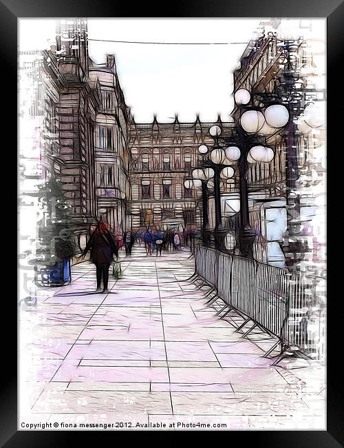 George Square Glasgow Framed Print by Fiona Messenger