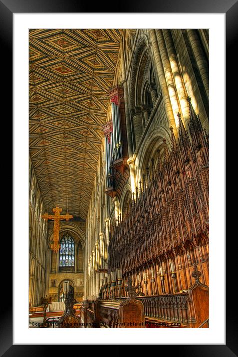 The Pipes & Pews Framed Mounted Print by Fiona Messenger