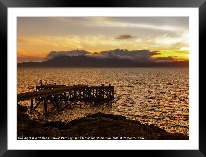 Last Cast at Portencross Jetty Framed Mounted Print by Fiona Messenger