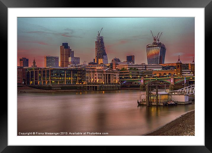 Days End in the City Framed Mounted Print by Fiona Messenger