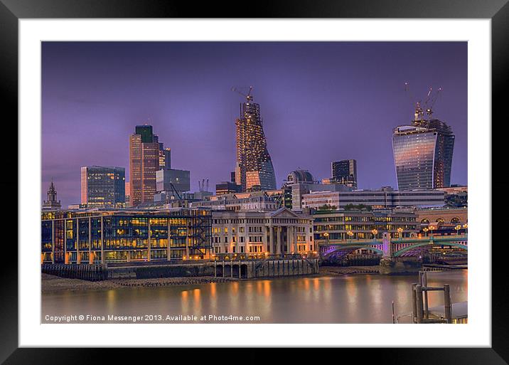 Goodnight London Framed Mounted Print by Fiona Messenger