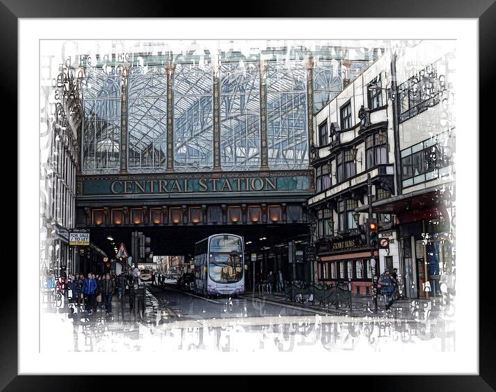 Central Station Glasgow Framed Mounted Print by Fiona Messenger