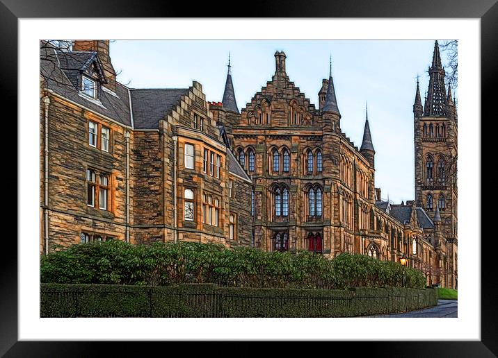 Glasgow University Framed Mounted Print by Fiona Messenger