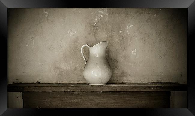  little white jug Framed Print by karen shivas