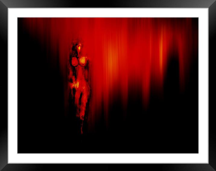 lady in red Framed Mounted Print by dal kumar pun
