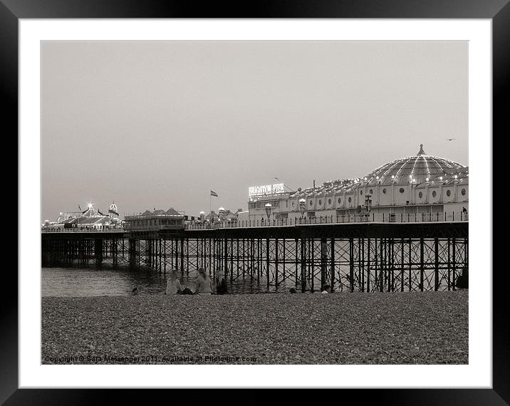 Brighton Pier Framed Mounted Print by Sara Messenger