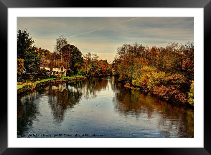 Bickleigh bridge, River Exe Framed Mounted Print by Sara Messenger