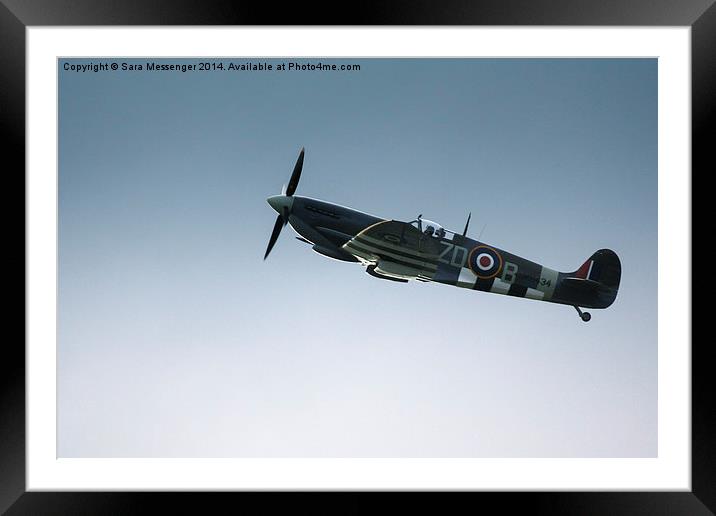 Spitfire Mk IXB Framed Mounted Print by Sara Messenger