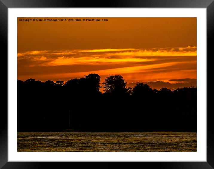  Brownsea Sunset  Framed Mounted Print by Sara Messenger