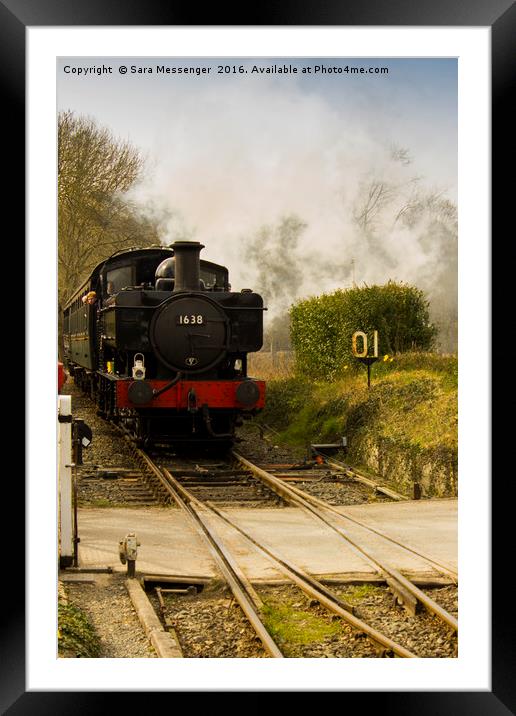 KESR Steam train in colour  Framed Mounted Print by Sara Messenger