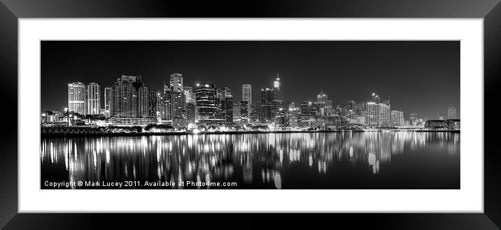 The Dark side of Town Framed Mounted Print by Mark Lucey