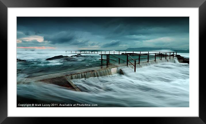 Over the Edge Framed Mounted Print by Mark Lucey