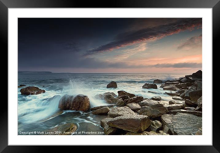 As the Fog Rolls In Framed Mounted Print by Mark Lucey