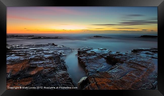 Red Rock Gully Framed Print by Mark Lucey