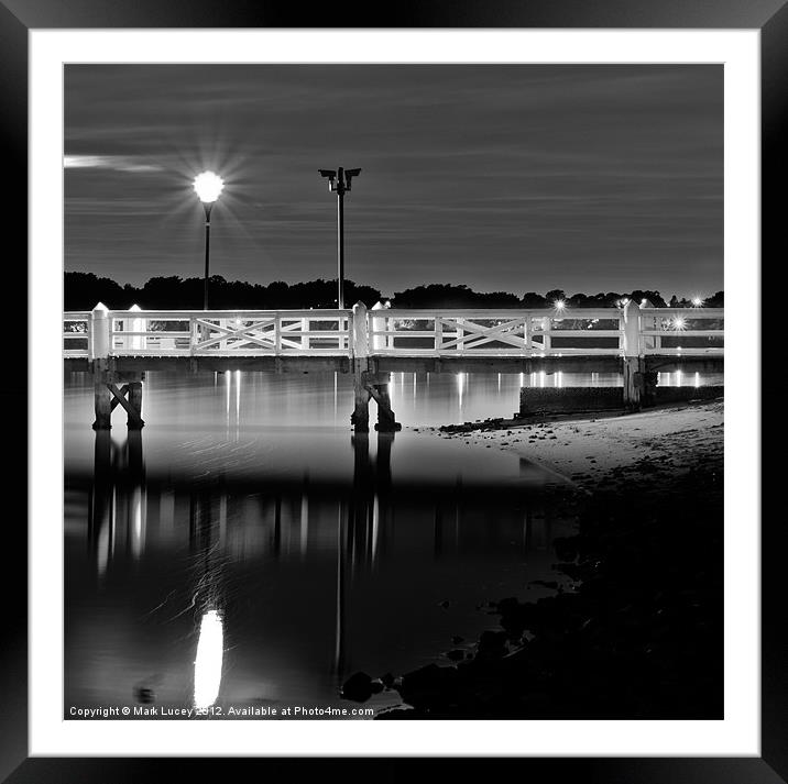 The Picketted Jetty Framed Mounted Print by Mark Lucey