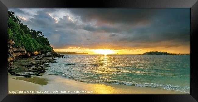 Rays of Congwong Bay Framed Print by Mark Lucey