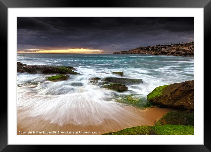 Swirls on the Rock Framed Mounted Print by Mark Lucey