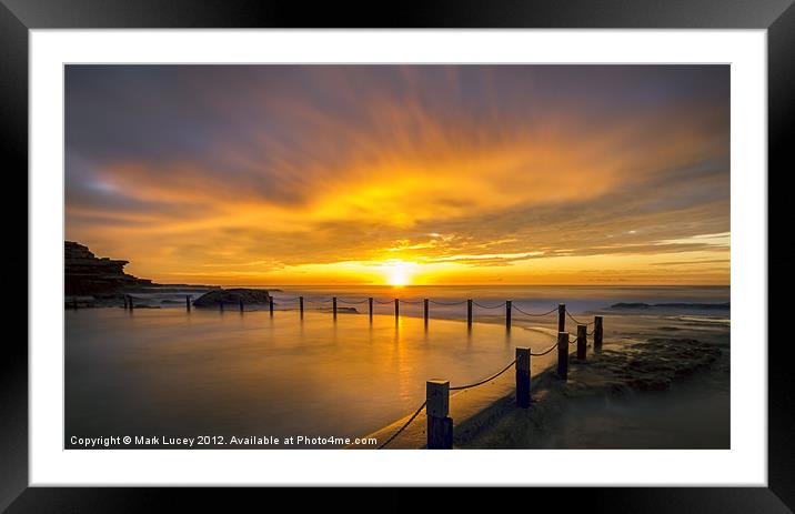 Passion in the Sky Framed Mounted Print by Mark Lucey