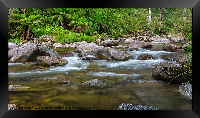 Rocky Valley Creek - Alpine National Park Victoria Framed Print by Mark Lucey