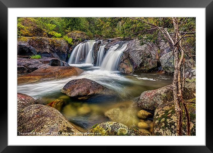 A Mountain Flow Framed Mounted Print by Mark Lucey