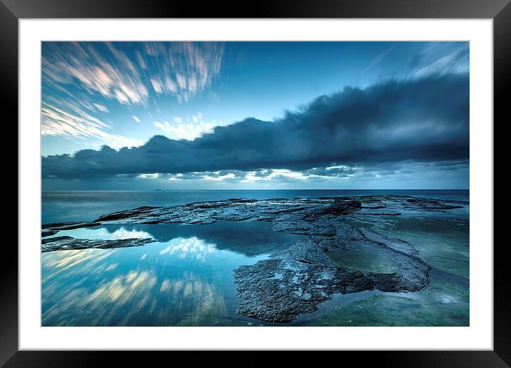 An Ocean Crater Framed Mounted Print by Mark Lucey