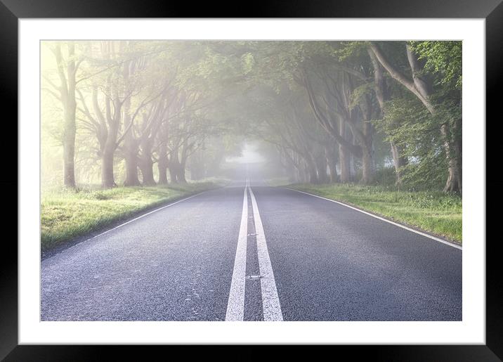 The Long Road Framed Mounted Print by Chris Frost