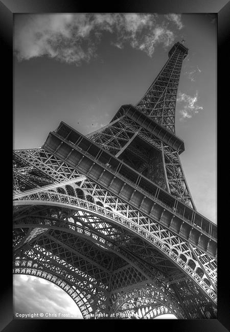 Eiffel Tower in the Sun Framed Print by Chris Frost