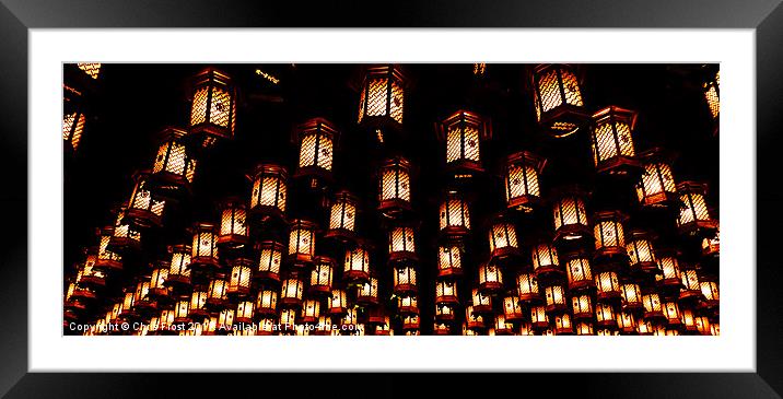 Lanterns Daisho-in Temple, Japan Framed Mounted Print by Chris Frost