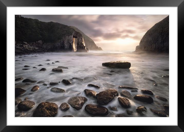 Church Door Cove Framed Mounted Print by Chris Frost