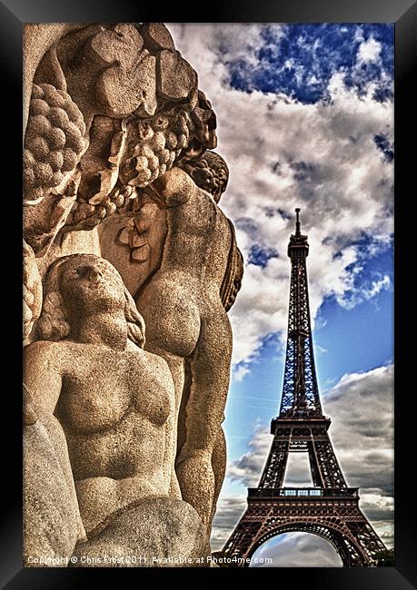 Nudes at the Eiffel Framed Print by Chris Frost
