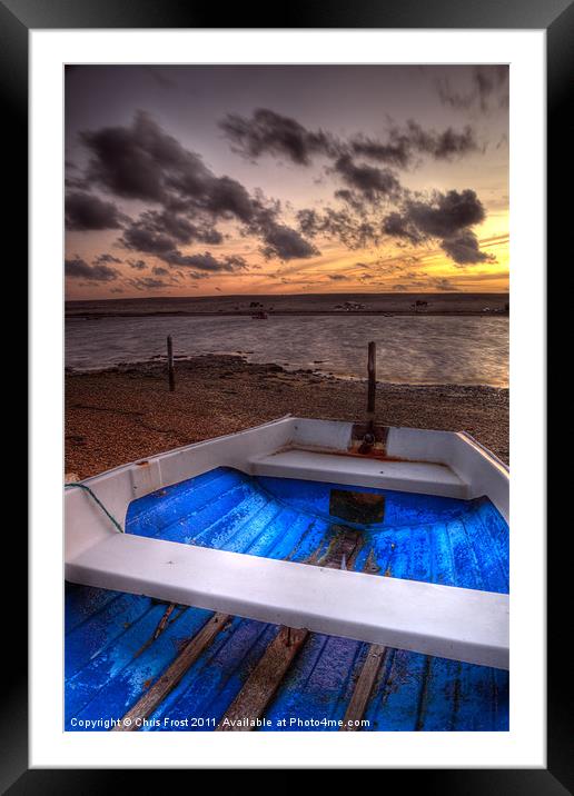 Moored up on Chesil Framed Mounted Print by Chris Frost