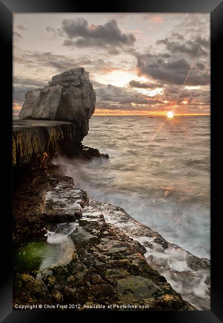 Sun Blast at Pulpit Framed Print by Chris Frost