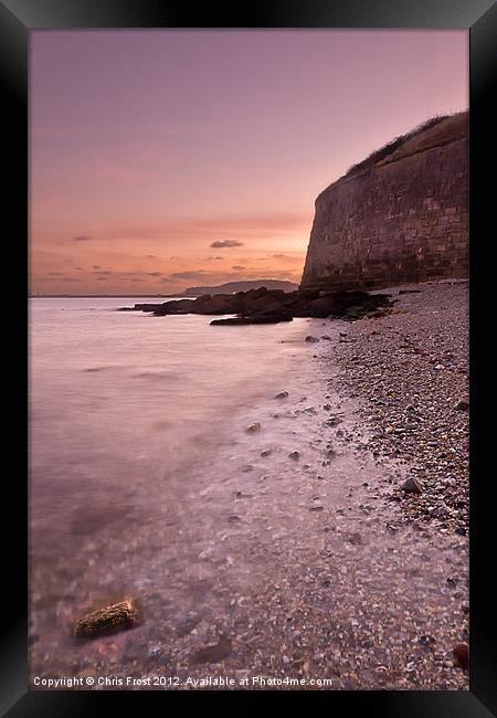 Nothe Fort Sunset Framed Print by Chris Frost