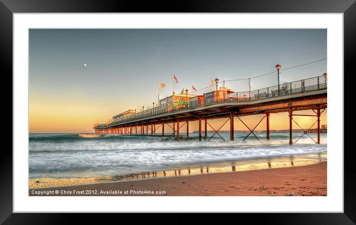 Paigntn's Sun Kissed Pier Framed Mounted Print by Chris Frost