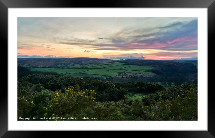 Hanging Wood Sunset Framed Mounted Print by Chris Frost