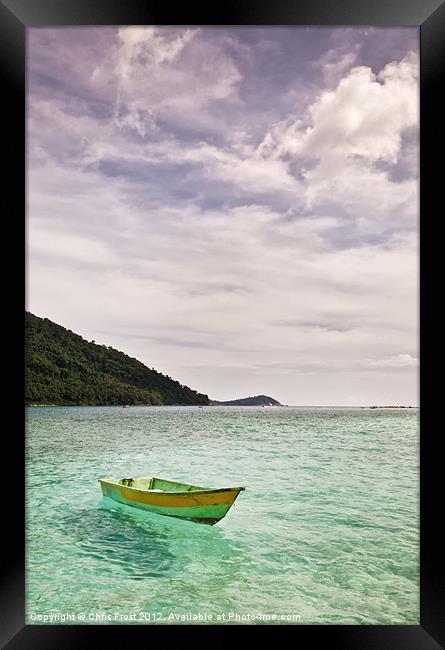 Perhentian Fishing Boat Framed Print by Chris Frost