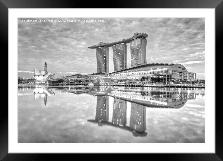 Marina Sands Bay Singapore Framed Mounted Print by Chris Frost