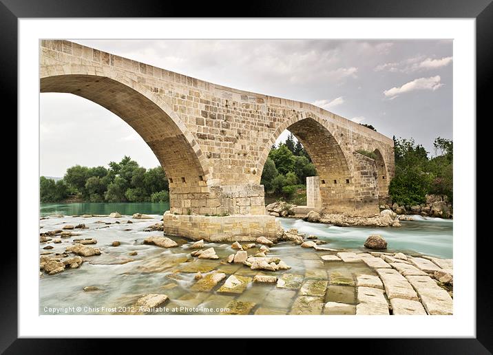 Eurymedon Bridge (Aspendos) Framed Mounted Print by Chris Frost