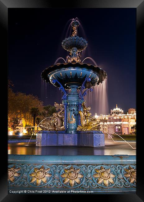 Torquay Fountain Framed Print by Chris Frost